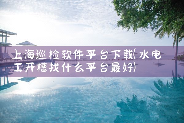 上海巡检软件平台下载