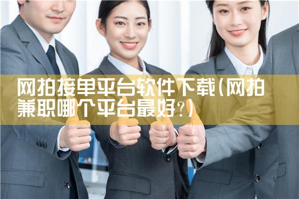 网拍接单平台软件下载